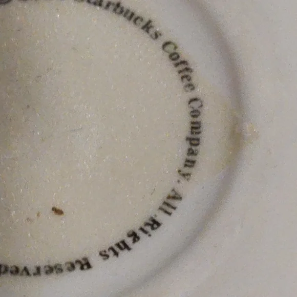 StarbucksWISHCHRISTMAS TreeTEACUP and attached  SAUCER ORNAMENT2006New - Picture 7 of 13